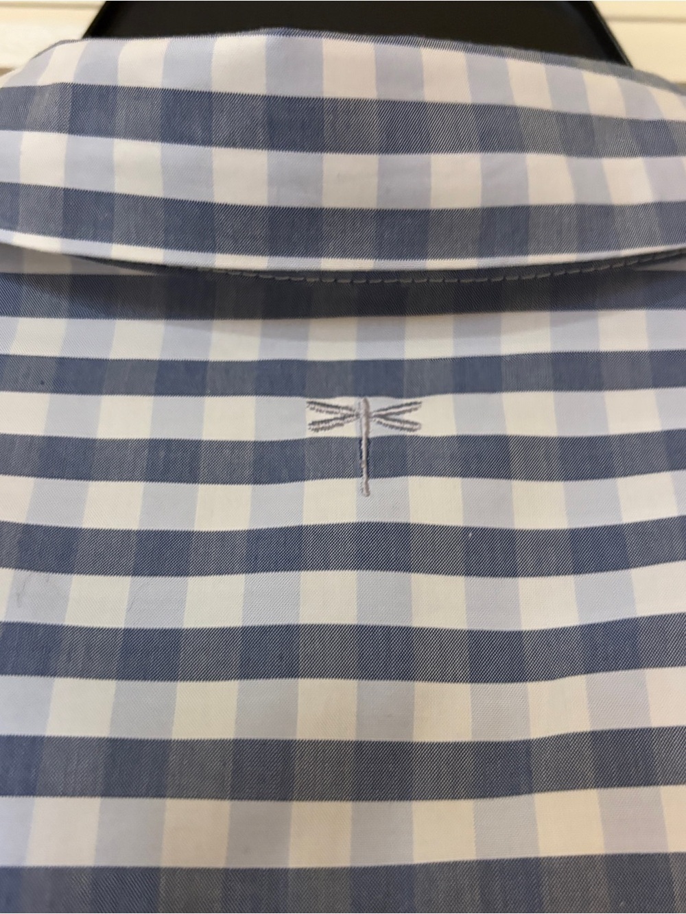 Tyler Boe Blue and White Gingham Tunic Blouse - Picture 4 of 11